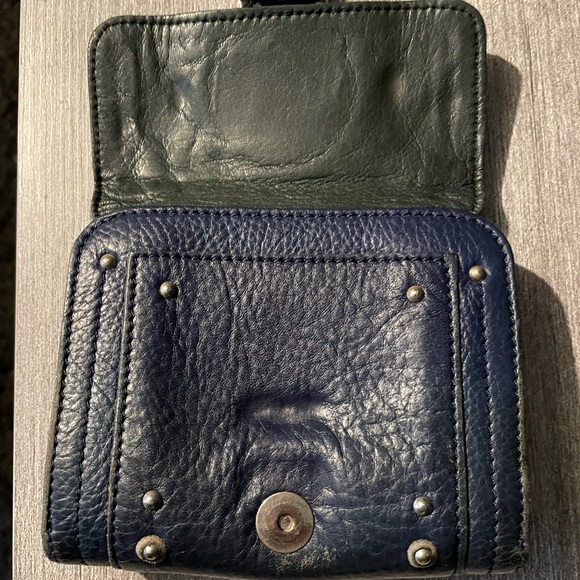 Chloe Navy Blue leather studded wallet - Picture 7 of 14